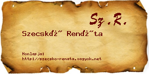 Szecskó Renáta névjegykártya