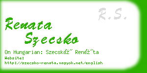 renata szecsko business card