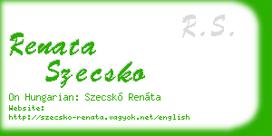 renata szecsko business card